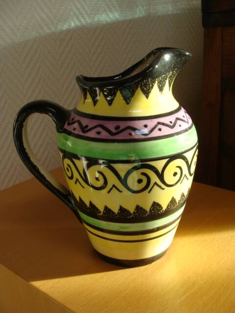 Vintage HB Quimper Breton pitcher