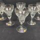 set of 6 antique cut crystal wine glasses in tulip shape from the pres