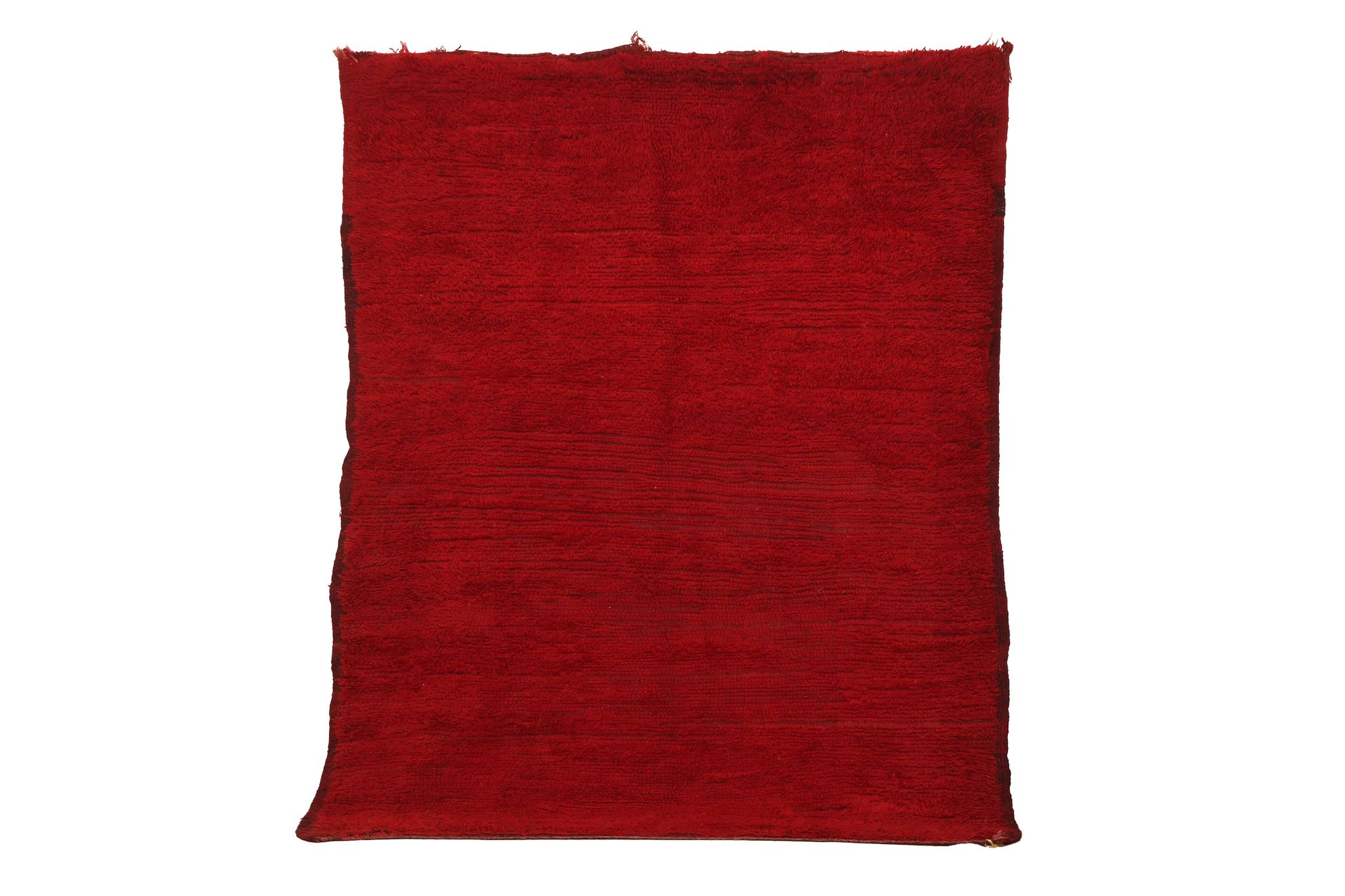 Red Vintage Moroccan Rug 180 x 230 cm, Berber Wool Rug, Handmade Boho Rug