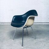 Mid-Century Black Leather Dax Armchair by Charles & Ray Eames for Herman Miller, 1960s
