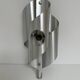 Suspension, brushed aluminum chandelier, Space Age style 1970s