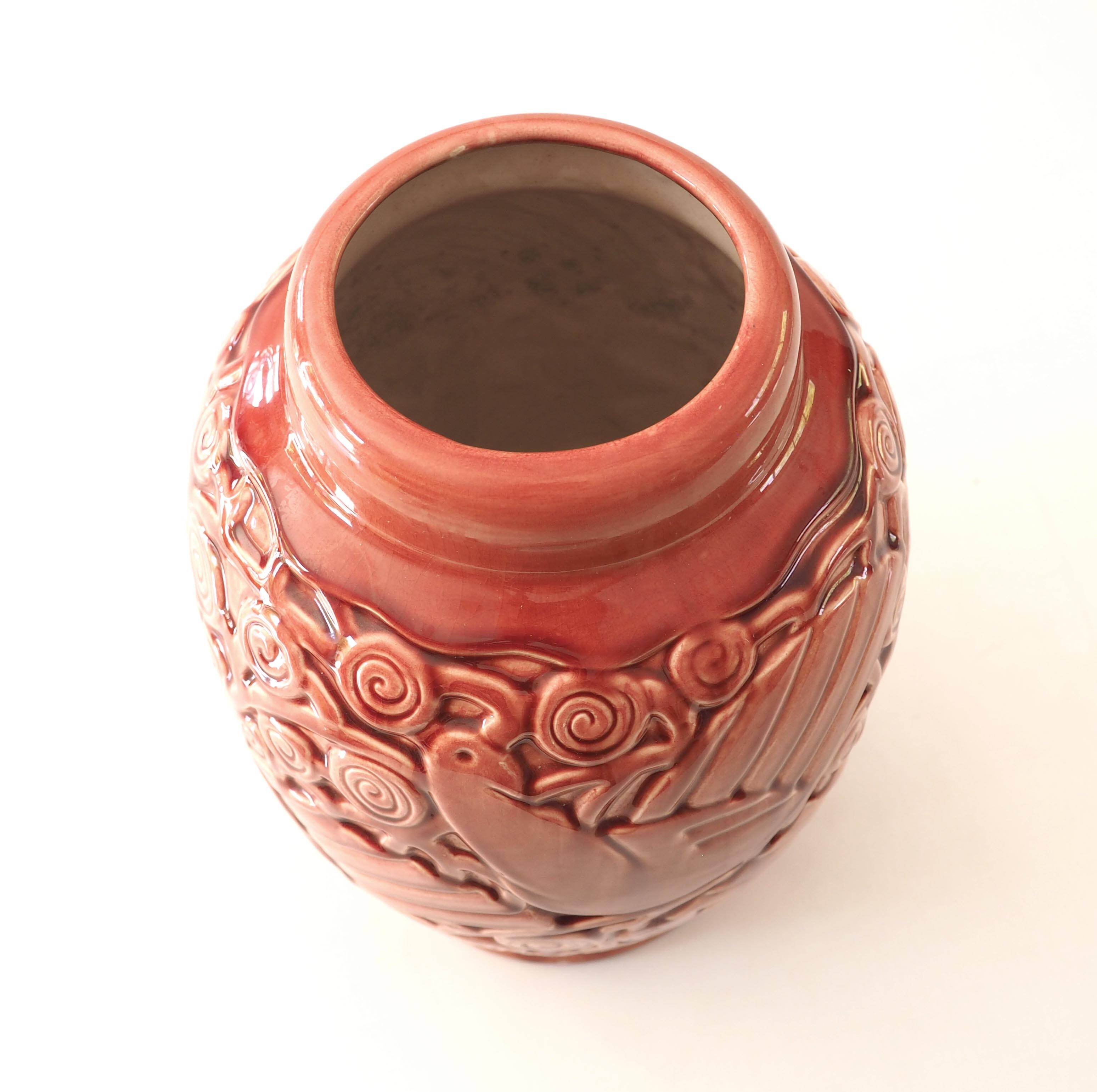 Grand vase art déco St Clément