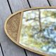 Miroir biseauté ovale art déco doré 84 x 39 cm
