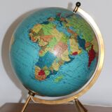 Globe terrestre lumineux taride verre 1969