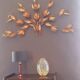 Monumental Vintage Wall Lamp with Golden Leaf Decor by Hans Kögl, 1960s