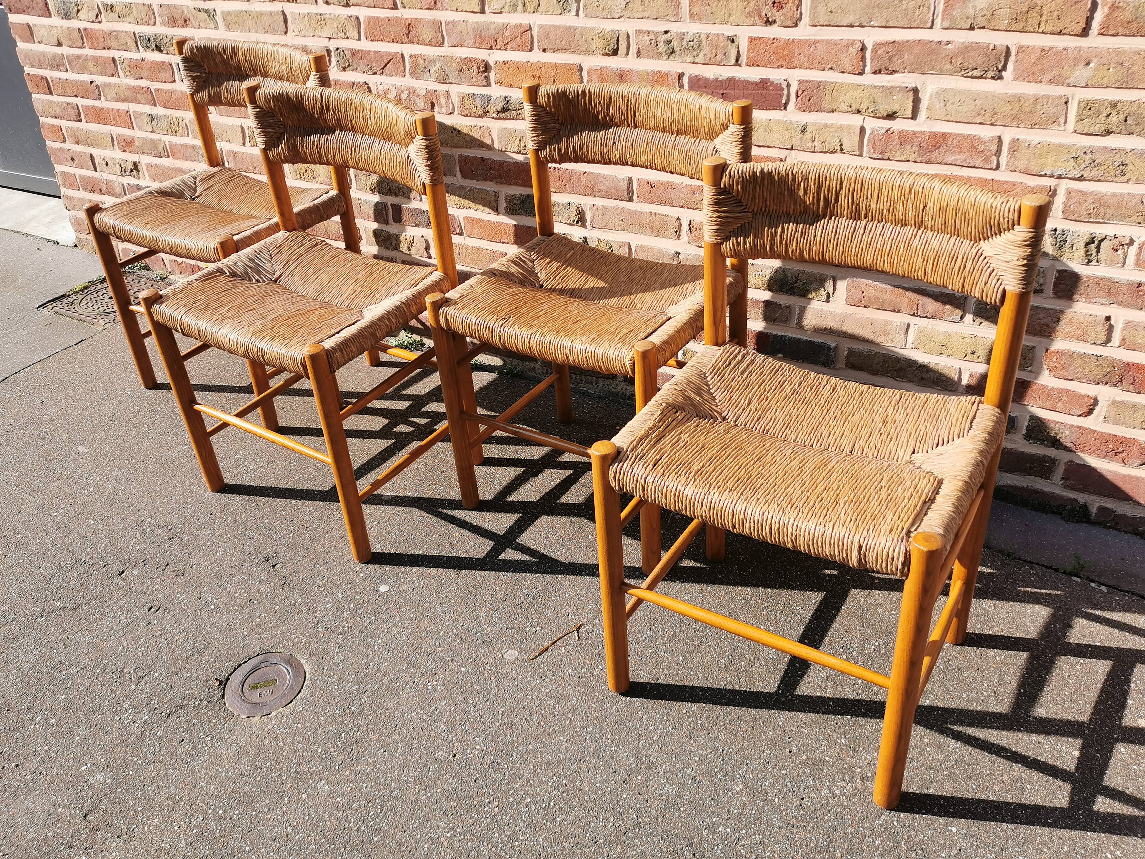 4 vintage chairs Dordogne model by Robert Sentou