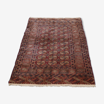 Tapis d'orient fait main boukhara bordeaux