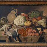 <Still life with pigeons>,painter of the 19th century