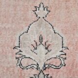 7x10 Large Pink & Beige Madallion Pattern Turkish Rug, 209x305Cm