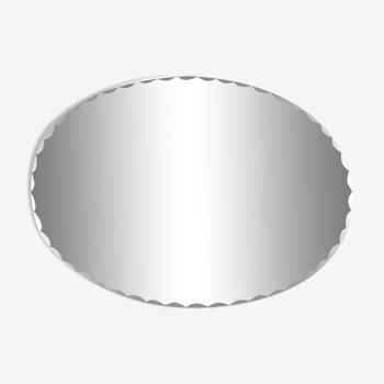 Miroir ovale biseauté