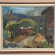 Original Swedish Oil on Panel – “Landskap” by Kulo Green – Signed – Vintage