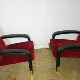 Pair of Italian club chair from the 50s