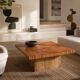 Exotic wood coffee table - ECHO model - contemporary design
