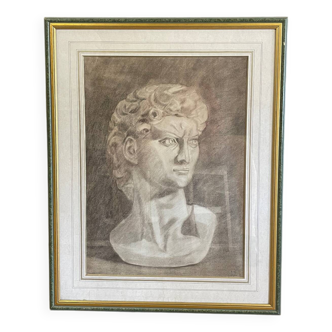 Dessin au crayon d’un buste
