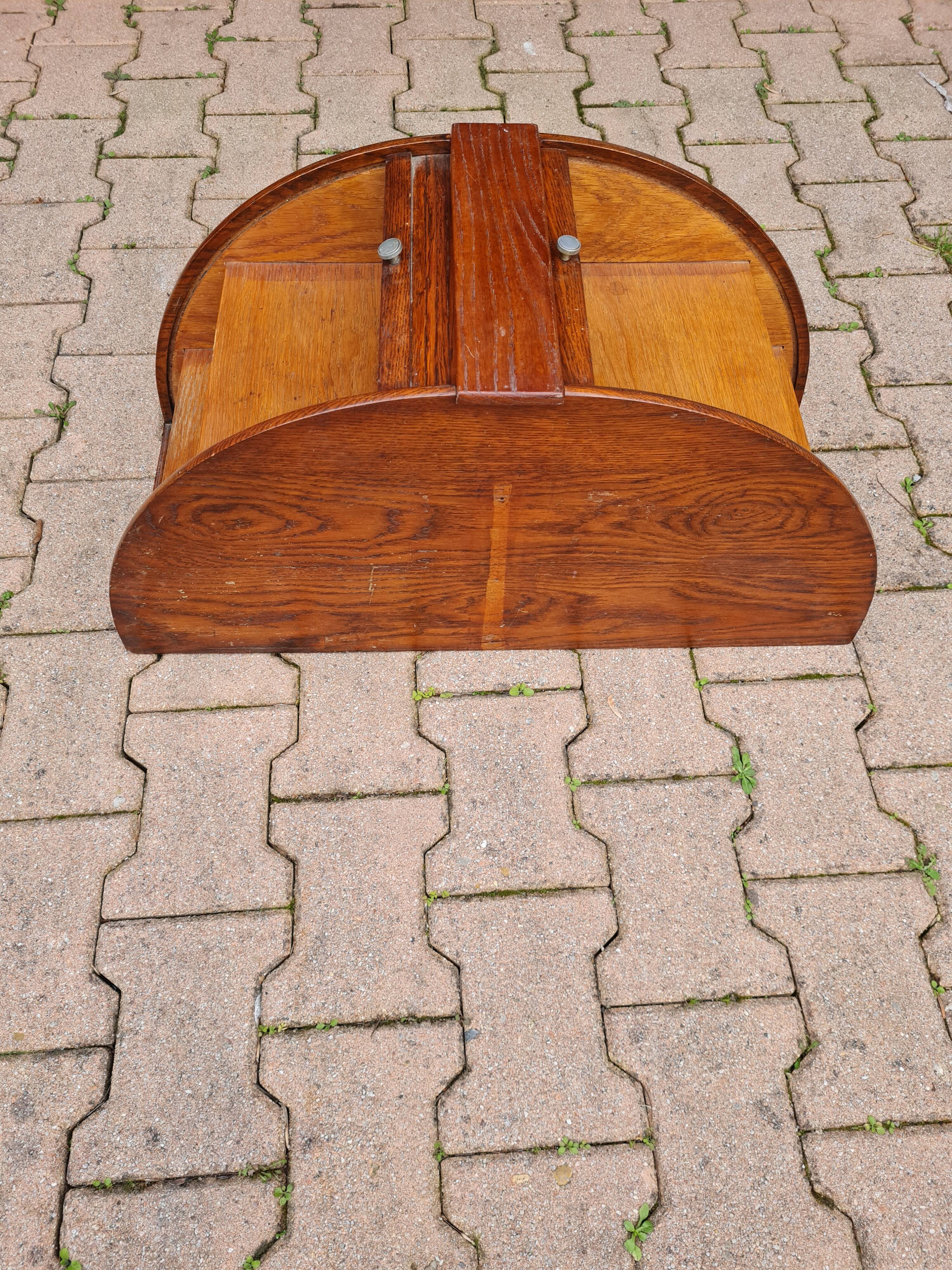 Trieurs de bureau demi cercle à rideau vintage en bois années 60