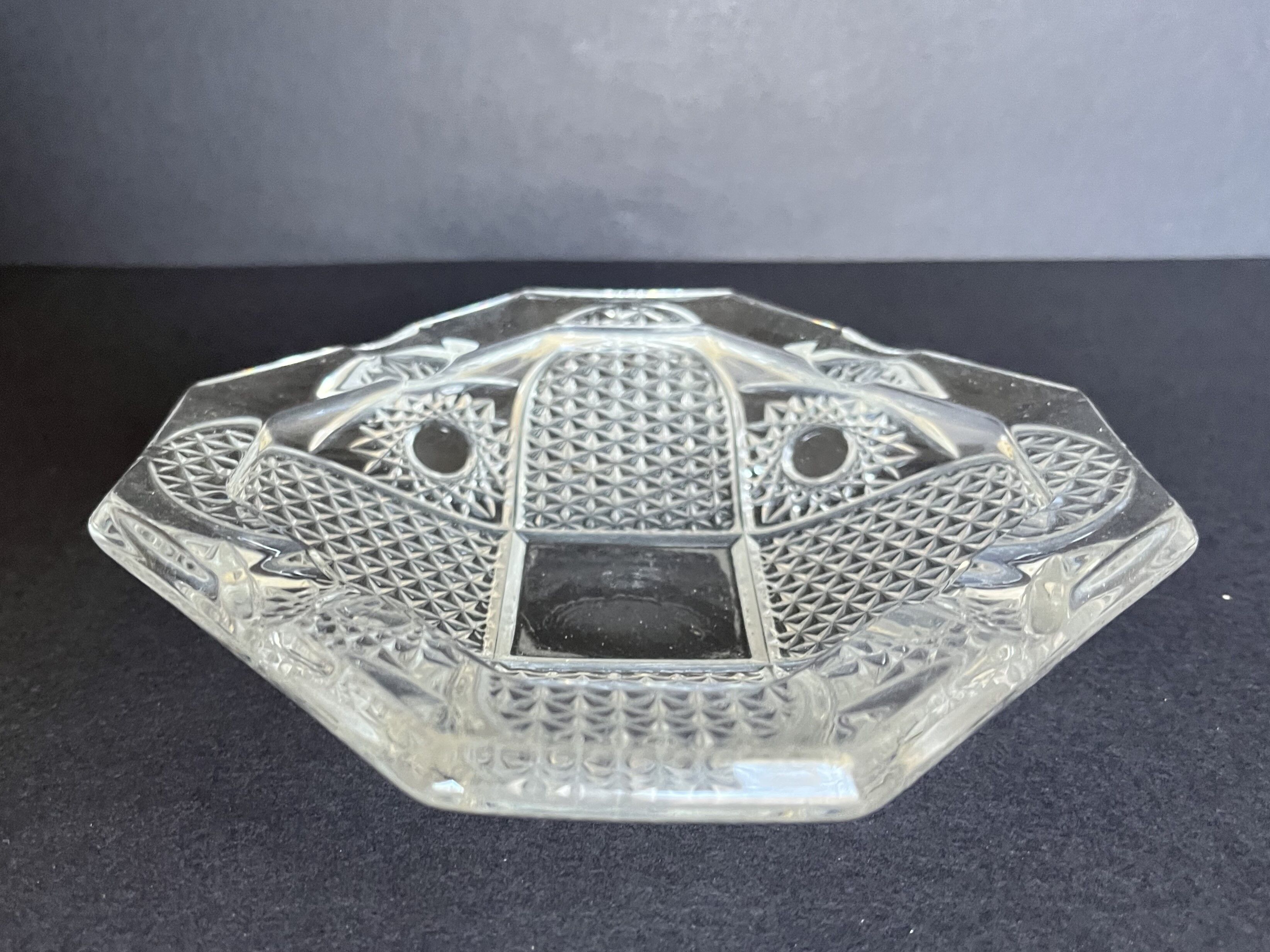 Vintage molded glass ashtray