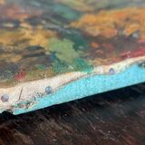 Tableau HST "Autumn Reflection" Post-Impressionist landscape signed