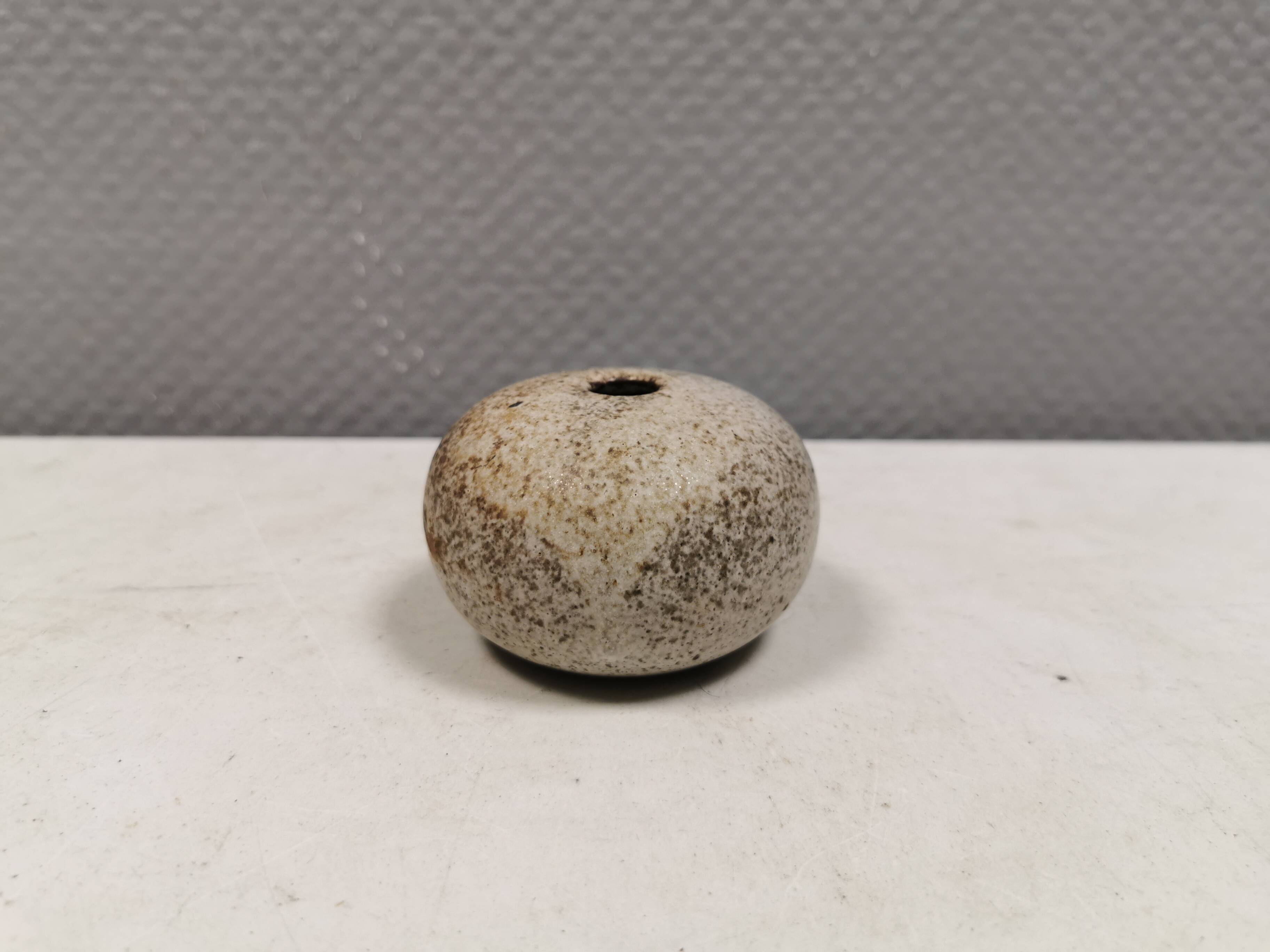 Small, lovely "hollow" ceramic vase, Danish from the 1970s.