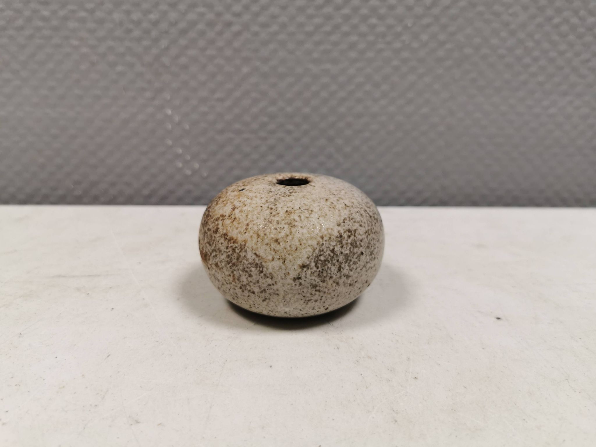 Small, lovely "hollow" ceramic vase, Danish from the 1970s.