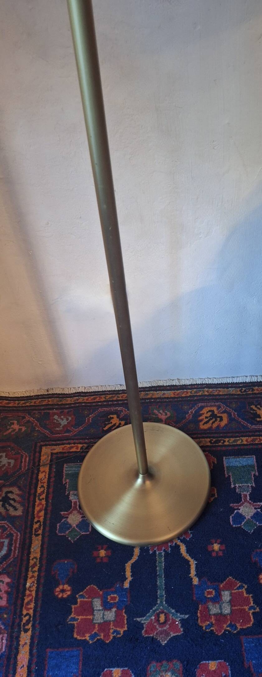 Walter von Nessen brass swivel-arm floor lamp with uplight, 1960s