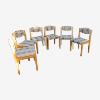 Set of 6 Scandinavian chairs from the 60s