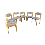Set of 6 Scandinavian chairs from the 60s