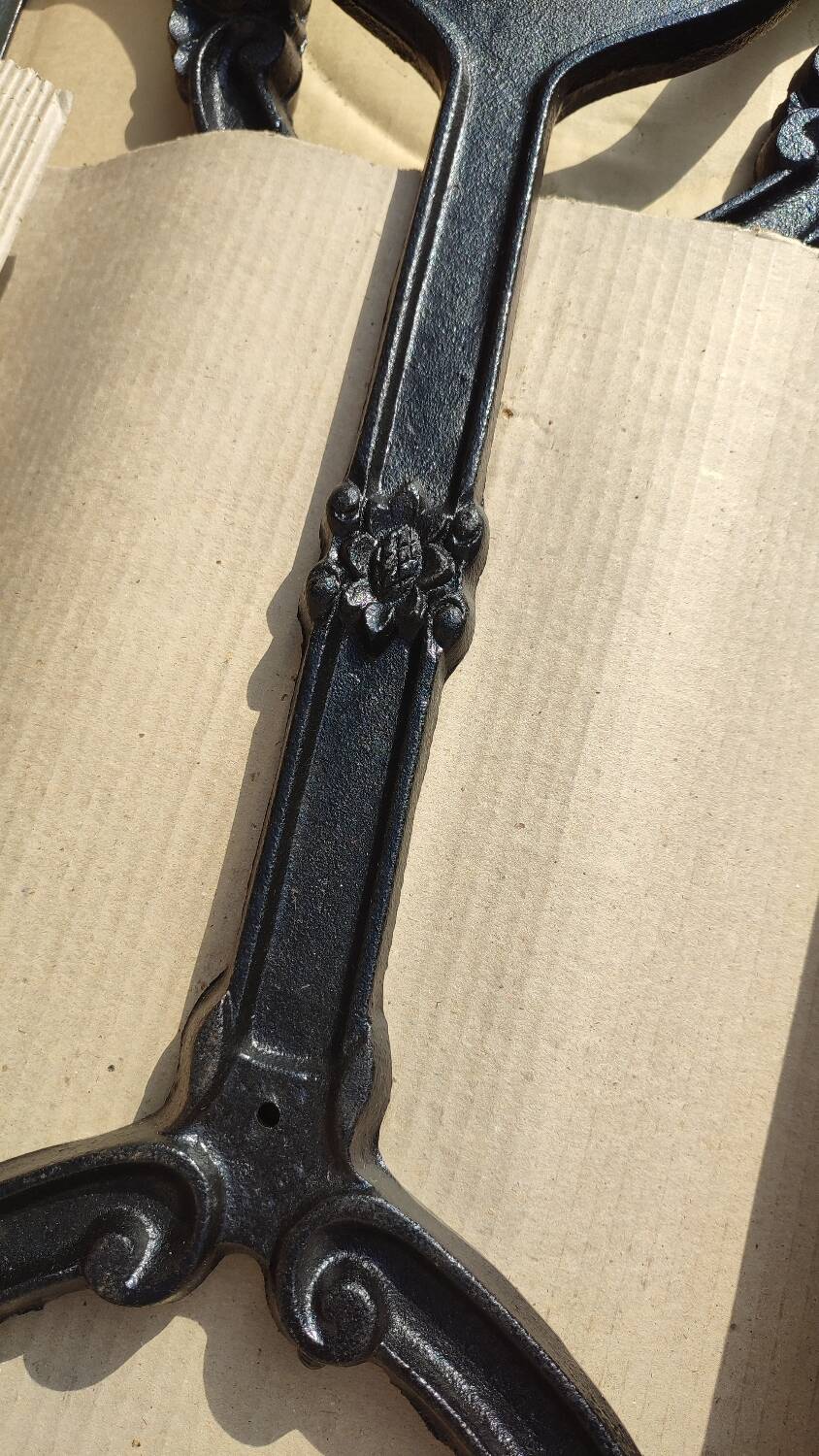 Cast iron and marble bistro table