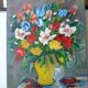huile sur toile bouquet de fleurs