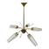 Vintage brass and cut glass chandelier – Italy, 1950s