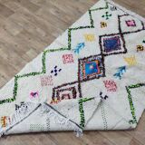Handmade wool Berber rug 242 X 138 CM
