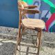 Curved wooden bar stool