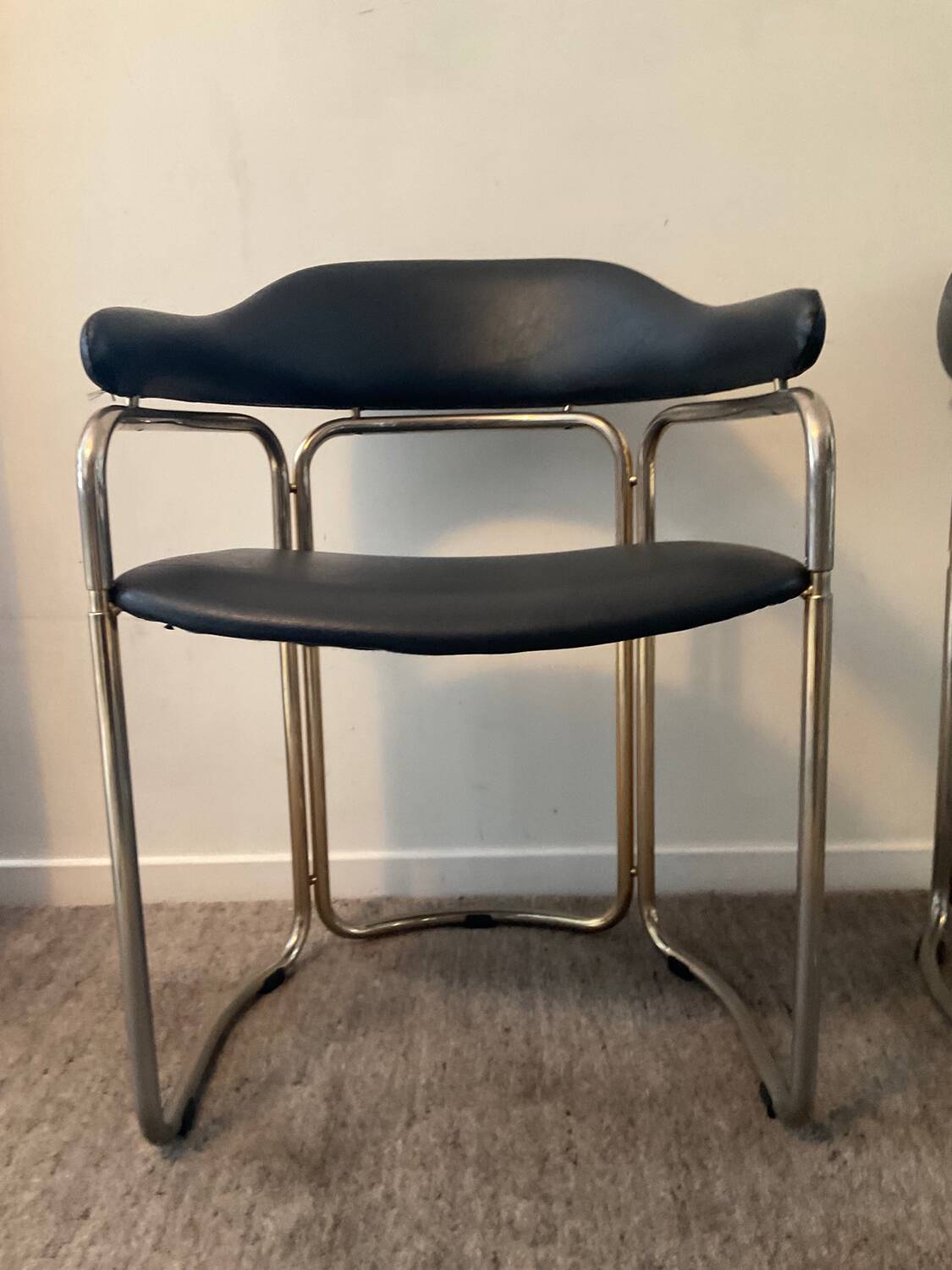 Series of 4 Italian armchairs by Otto Gerdau 70s