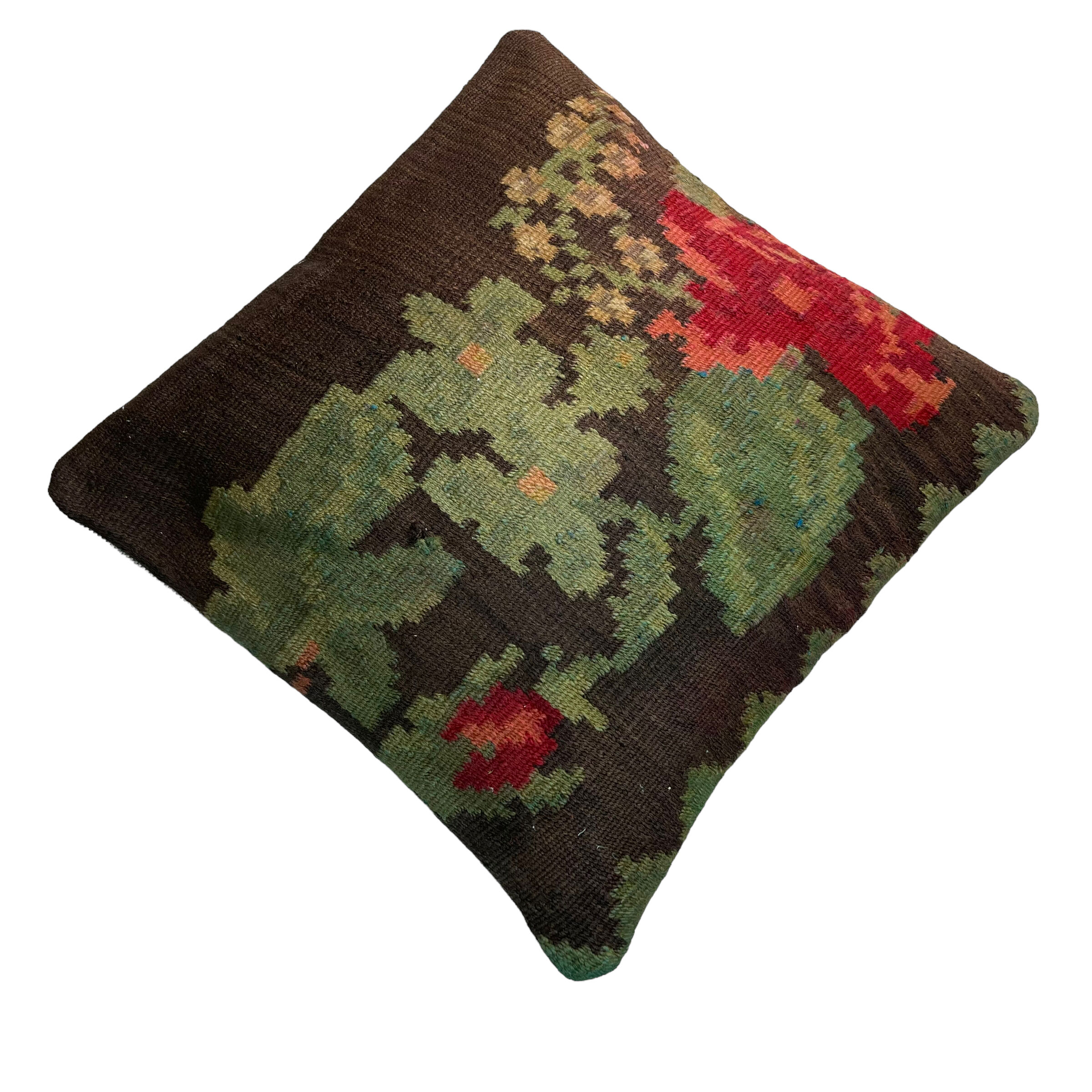 Vintage turkish kilim cushion cover 40x40cm