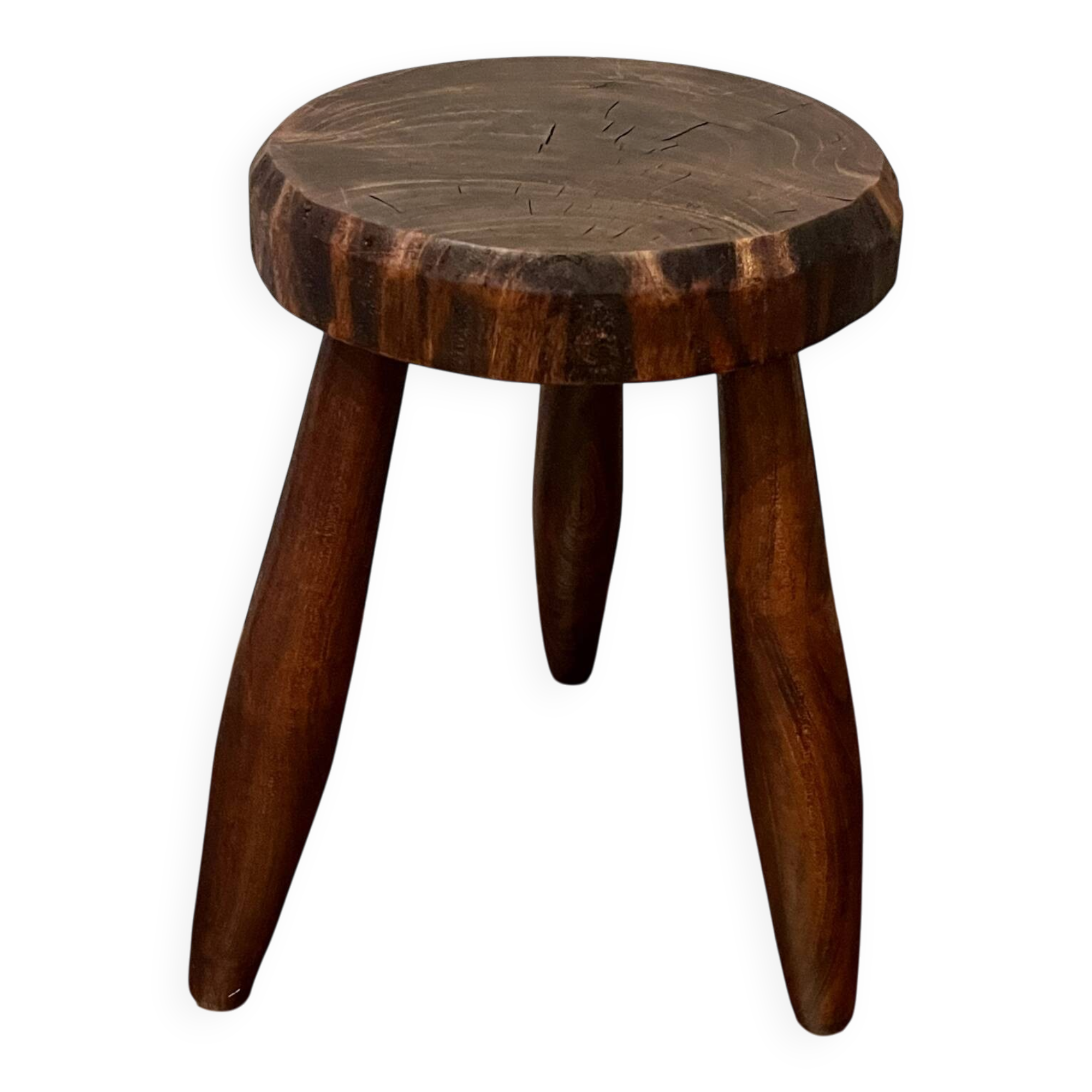 Vintage brutalist tripod shepherd stool mountain