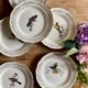 Set of 6 flat plates vintage model Moineaux de Paris de Gien