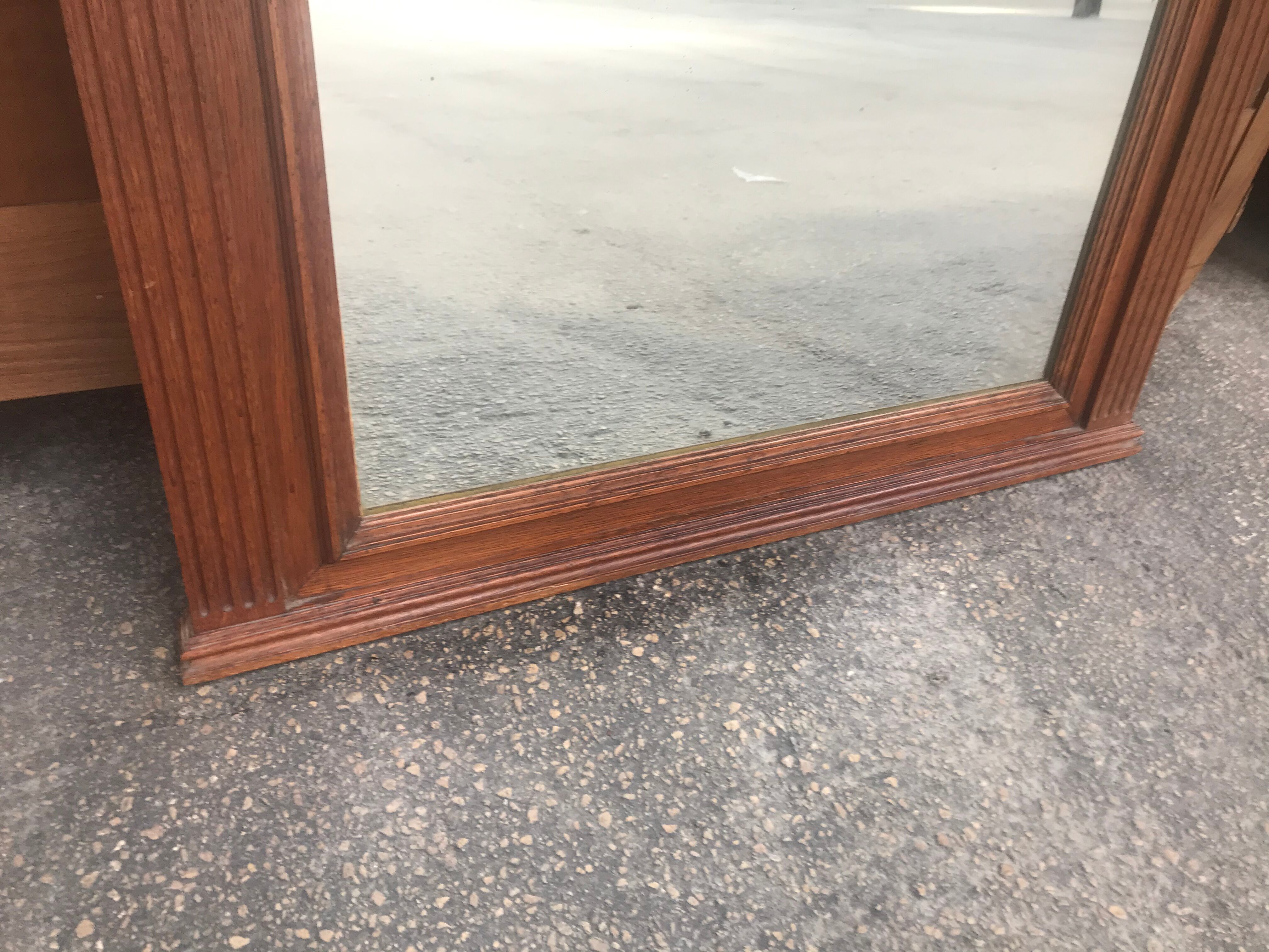 Mirror art deco solid oak - 133x97cm