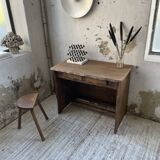 Aranjou elm brutalist desk