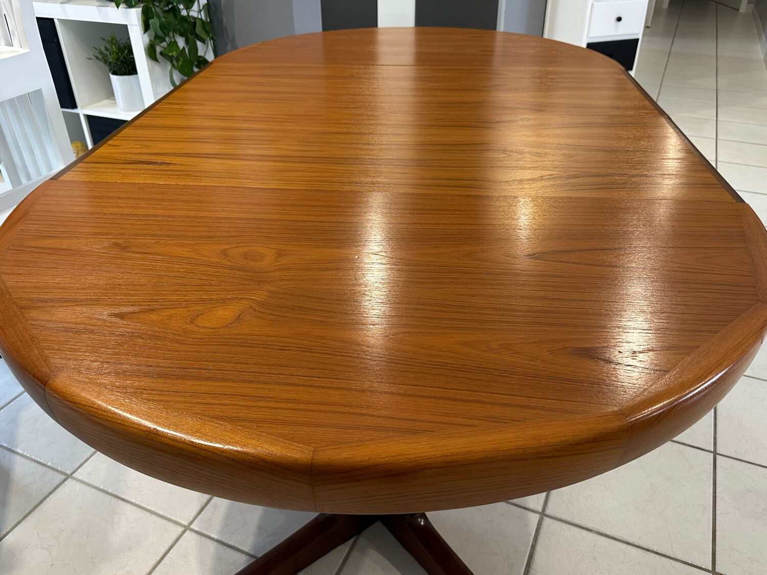 Extensible Baumann teck table vintage 1970