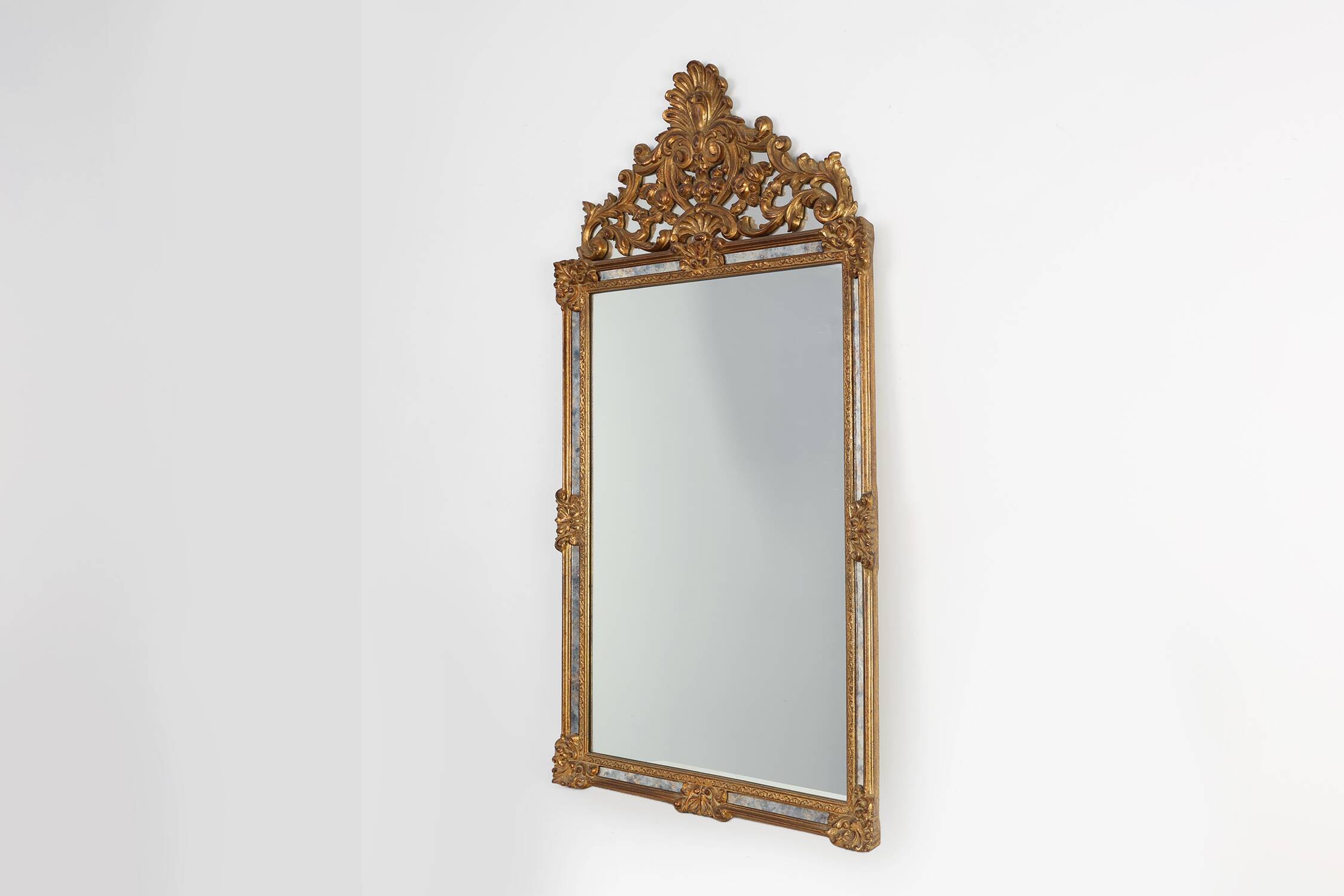 20th Century Baroque Revival Mirror Deknudt in Gilded Resin, Belgium