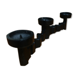 Black Chandelier 3 70s candles brutalist style