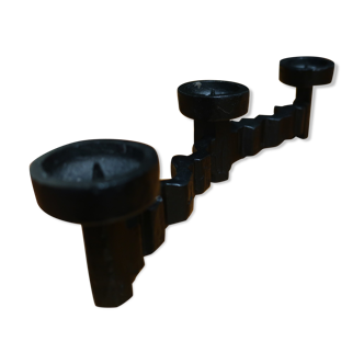 Black Chandelier 3 70s candles brutalist style