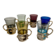 Set of 6 coffee/tea cups with removable stand.