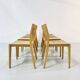 Vintage beech dining chairs, 1980s, set of 8