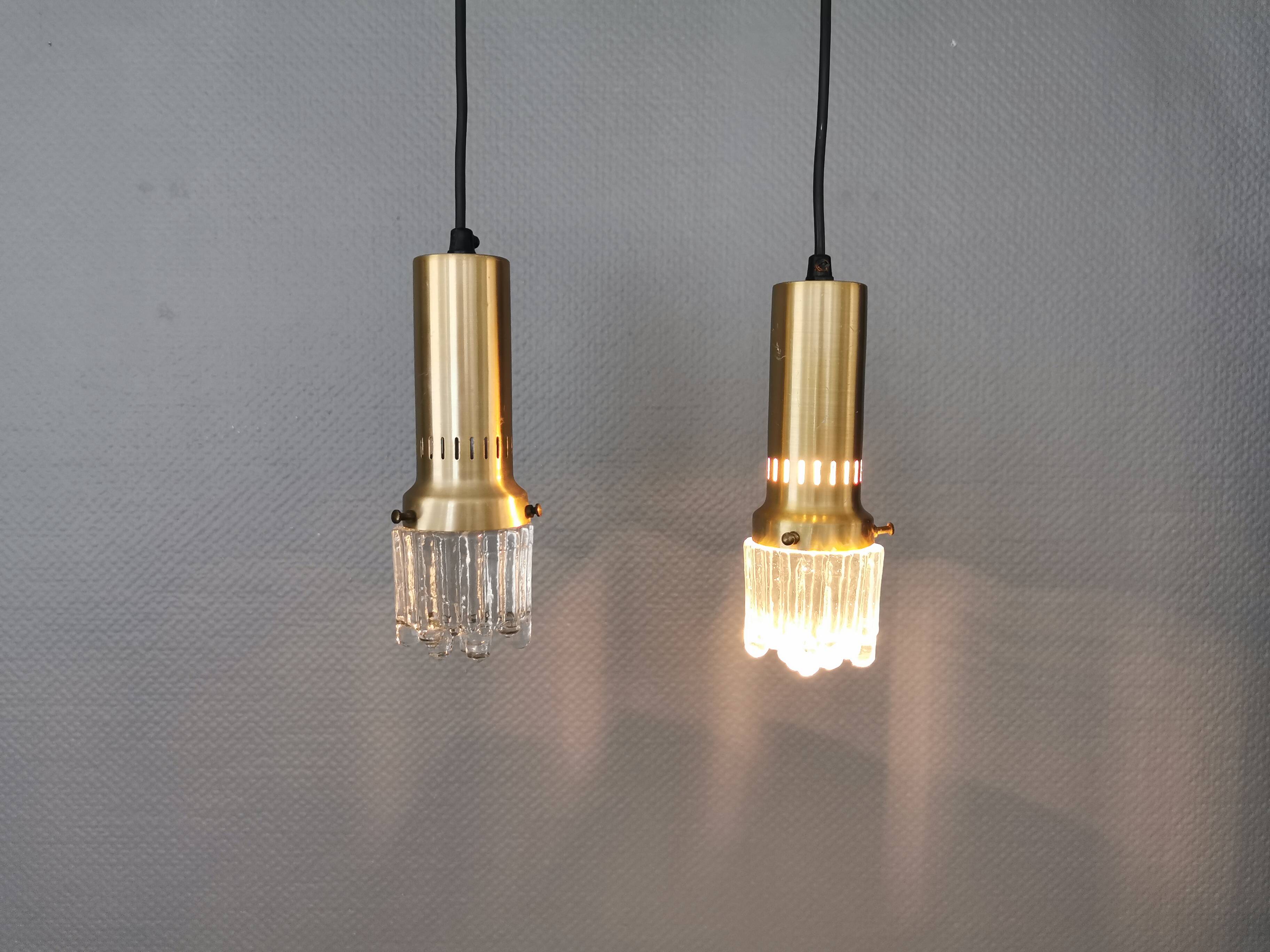 Two icicle pendant lamps from the Danish brand Vitrika, 1970s–80s.