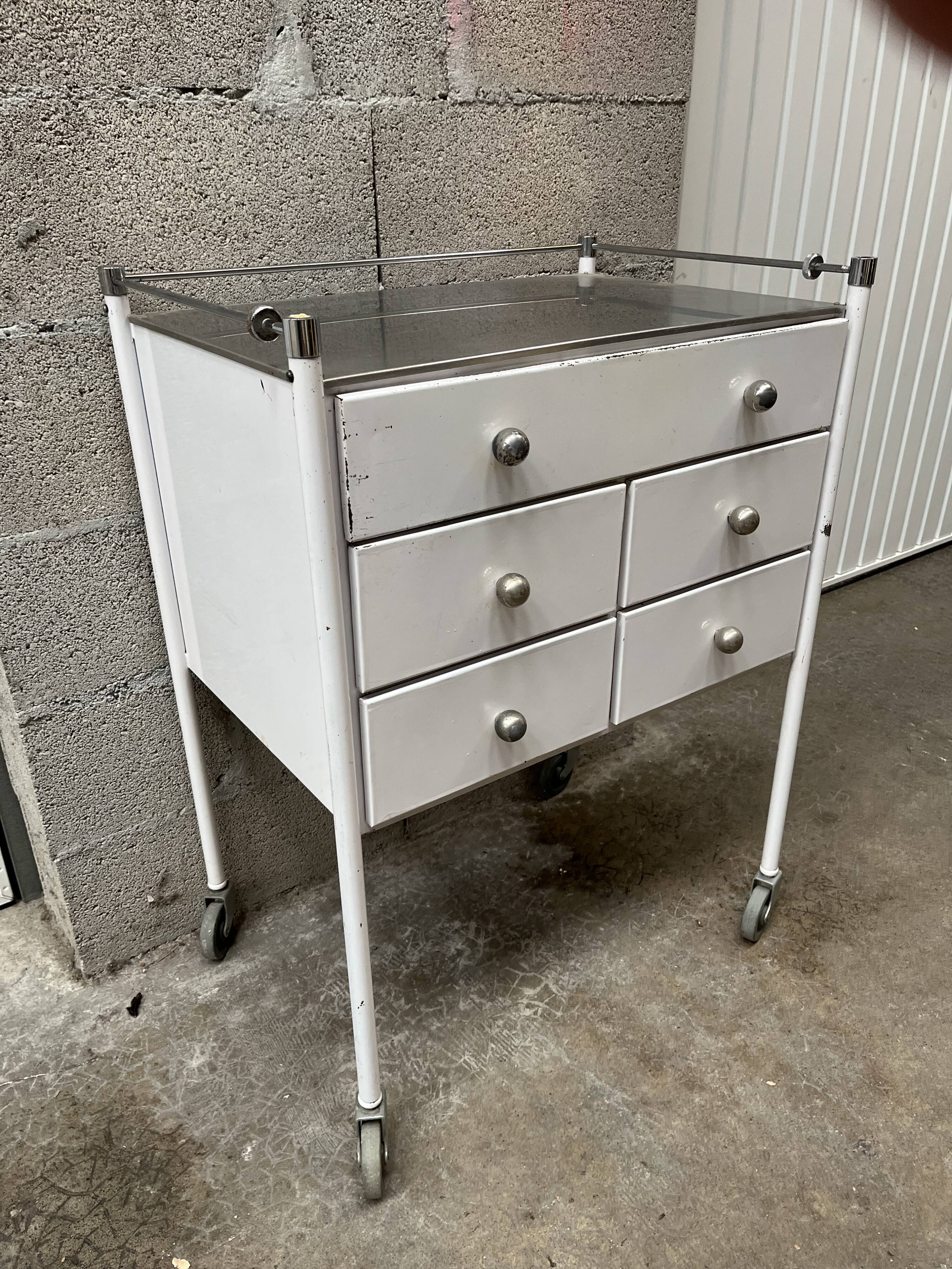 Meuble métal de métier 1960