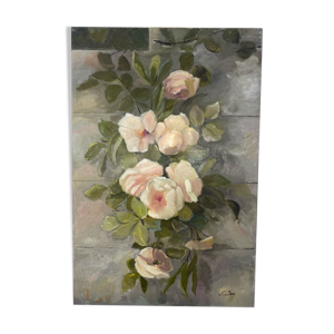 Tableau huile sur panneau vers