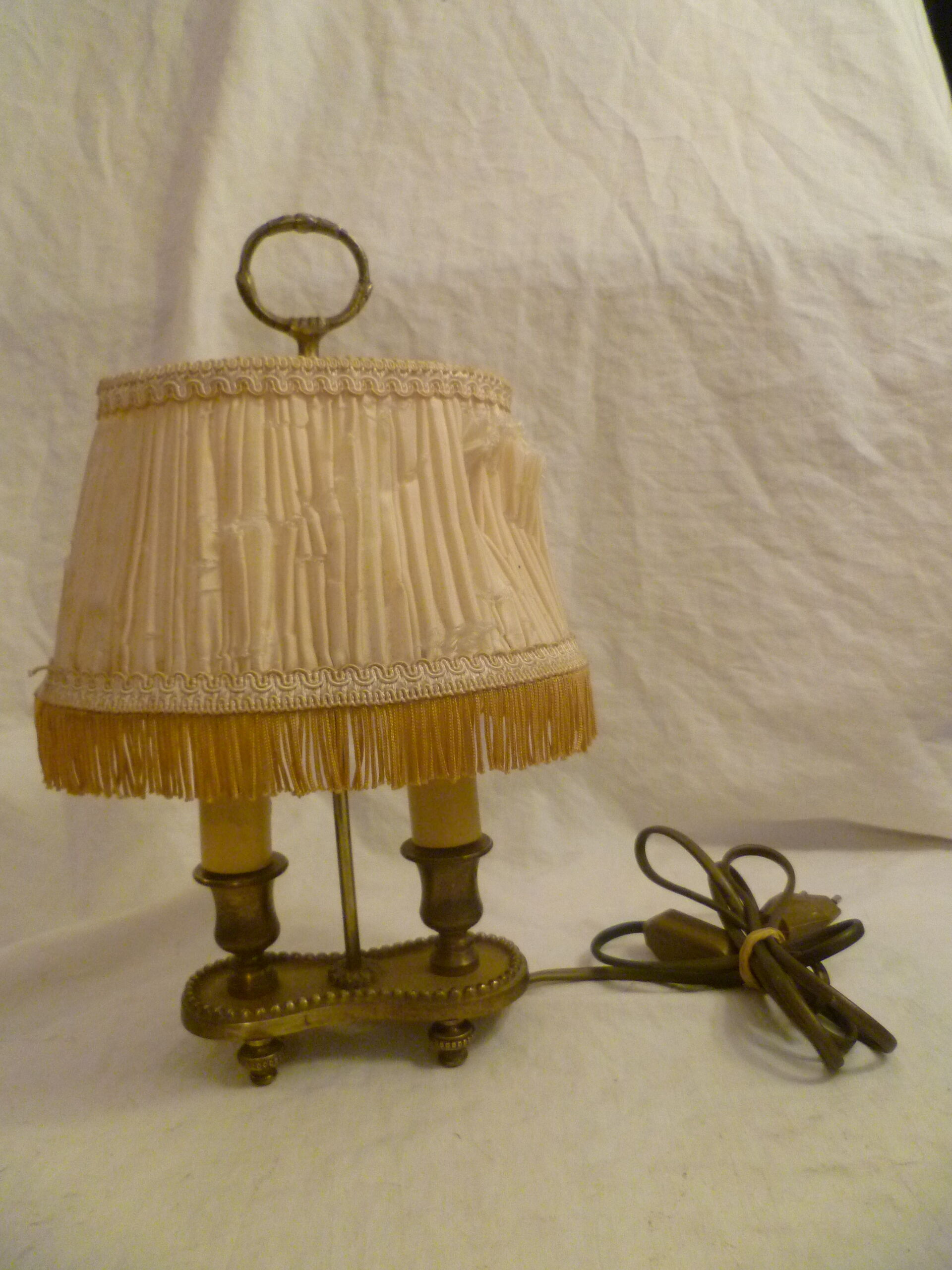 Lamp bouillotte in bronze / brass 2 fires collector