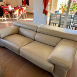 "Sillage" leather canapé/Rochebobois