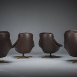 Fauteuils pivotants scandinaves par H.W. Klein pour Bramin, 1960, ensemble de 4