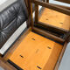 Lot of 6 Scandinavian design chairs in wood and black faux leather an70.